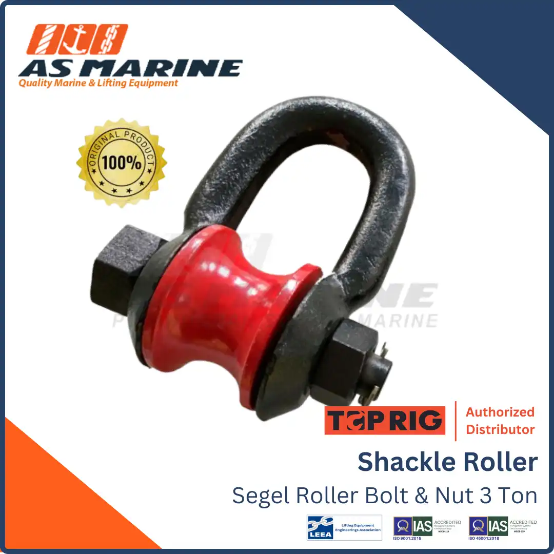 Toprig Shackle Dee Roller / Segel D Roda 1 Inch 3 Ton